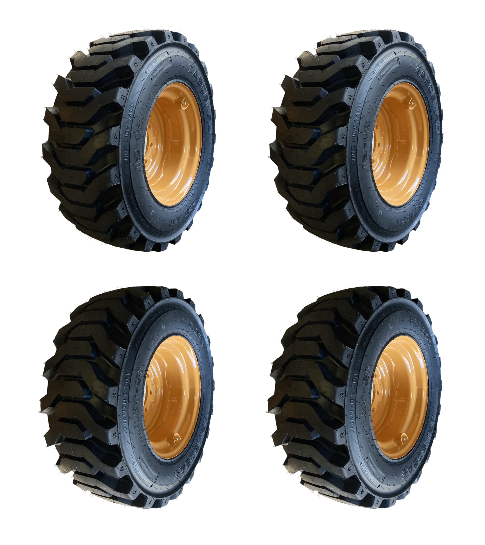 1 or 4-12-16.5 SSB331 Skid Steer Tires/Rims for Case 1845C & more-12X16 ...