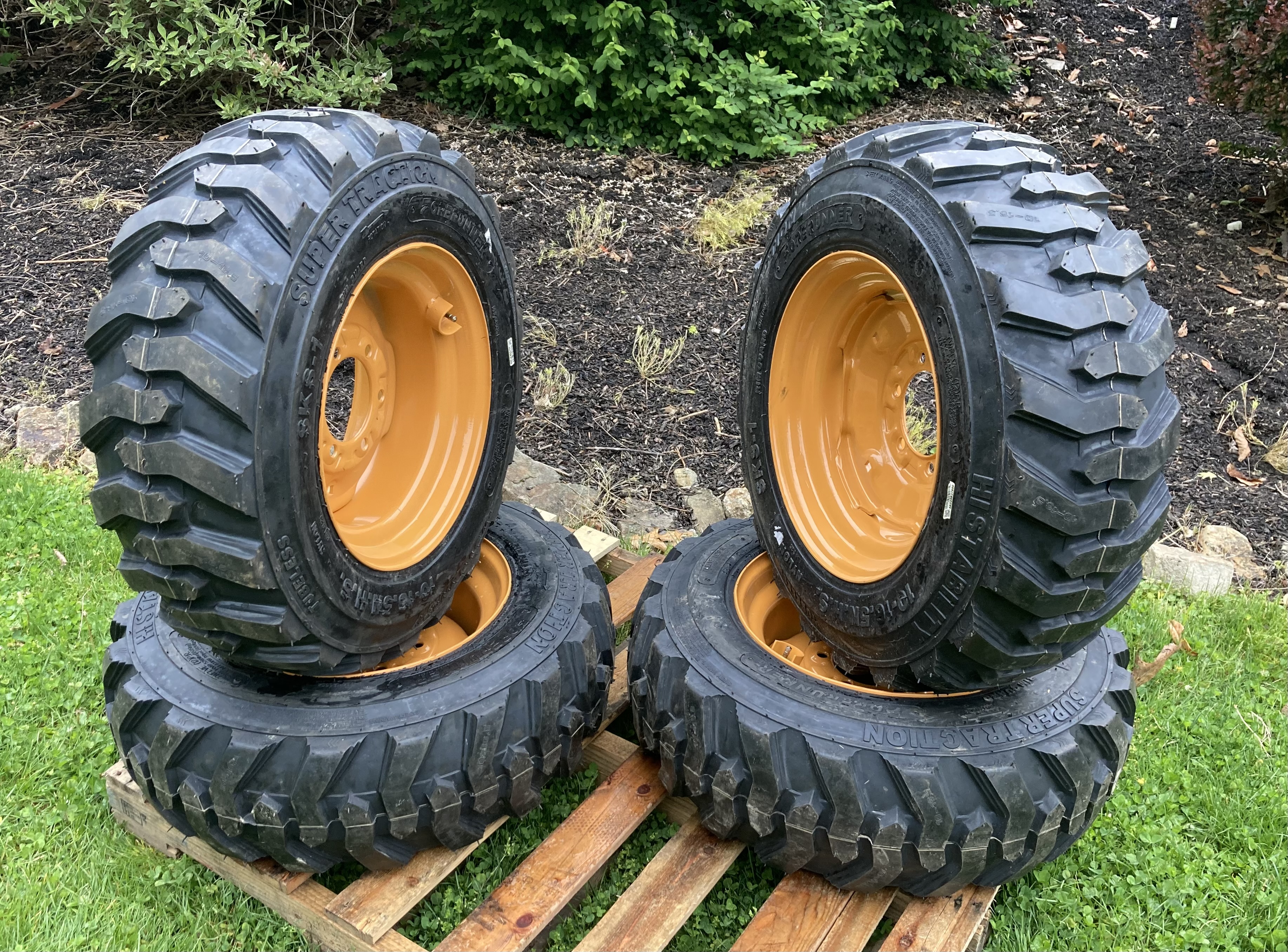 1 or 4-10-16.5 SKS-1 Skid Steer Tires/Rims for Case 1835,1838,1840 ...