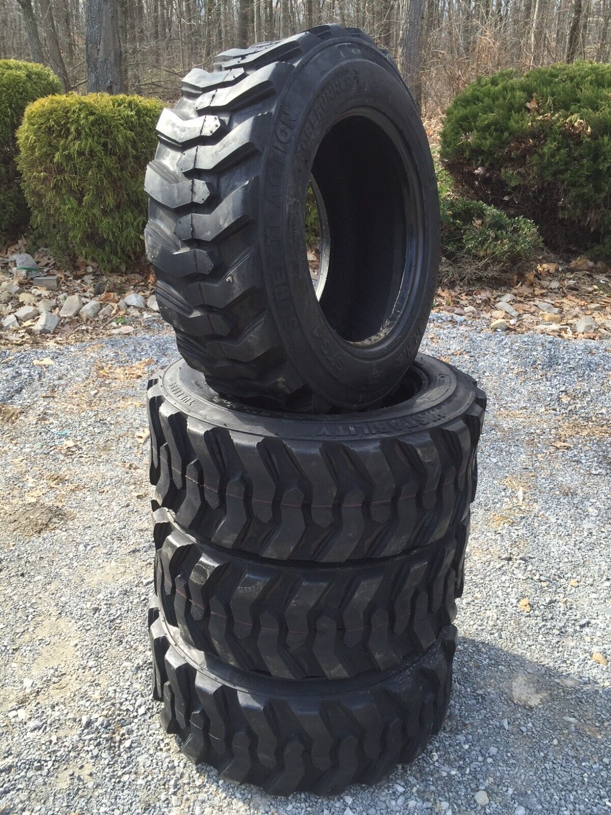 Set 2 Super Guider Heavy Duty 12-16.5/12PR SKS1 Skid Steer Tires for