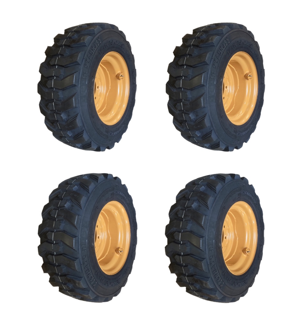 thumbnail interactive-video image 1 of Ascenso SSB330 Skid Steer Tires On Rims – 12-16.5 – 12PLY – Fits Case 1845C & Universal 1 of 4