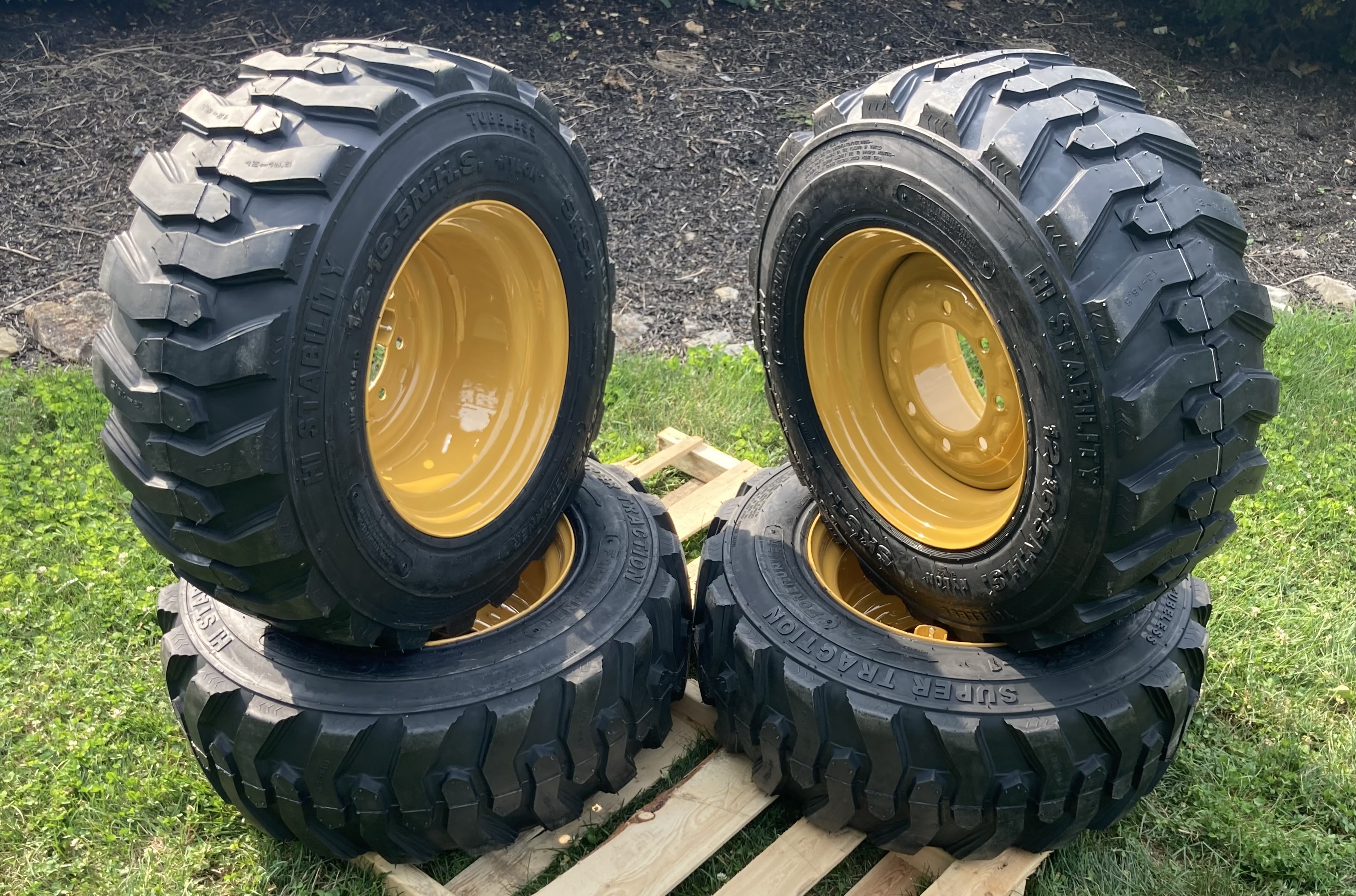 1 or 4-12-16.5 Skid Steer Tires/Rims/Wheels for Caterpillar & more ...