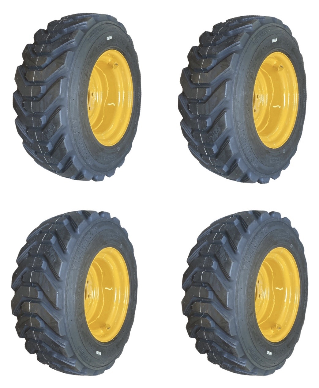 1 or 4-HD 12-16.5 SKS-8 Skid Steer Tires/Rims for John Deere ...