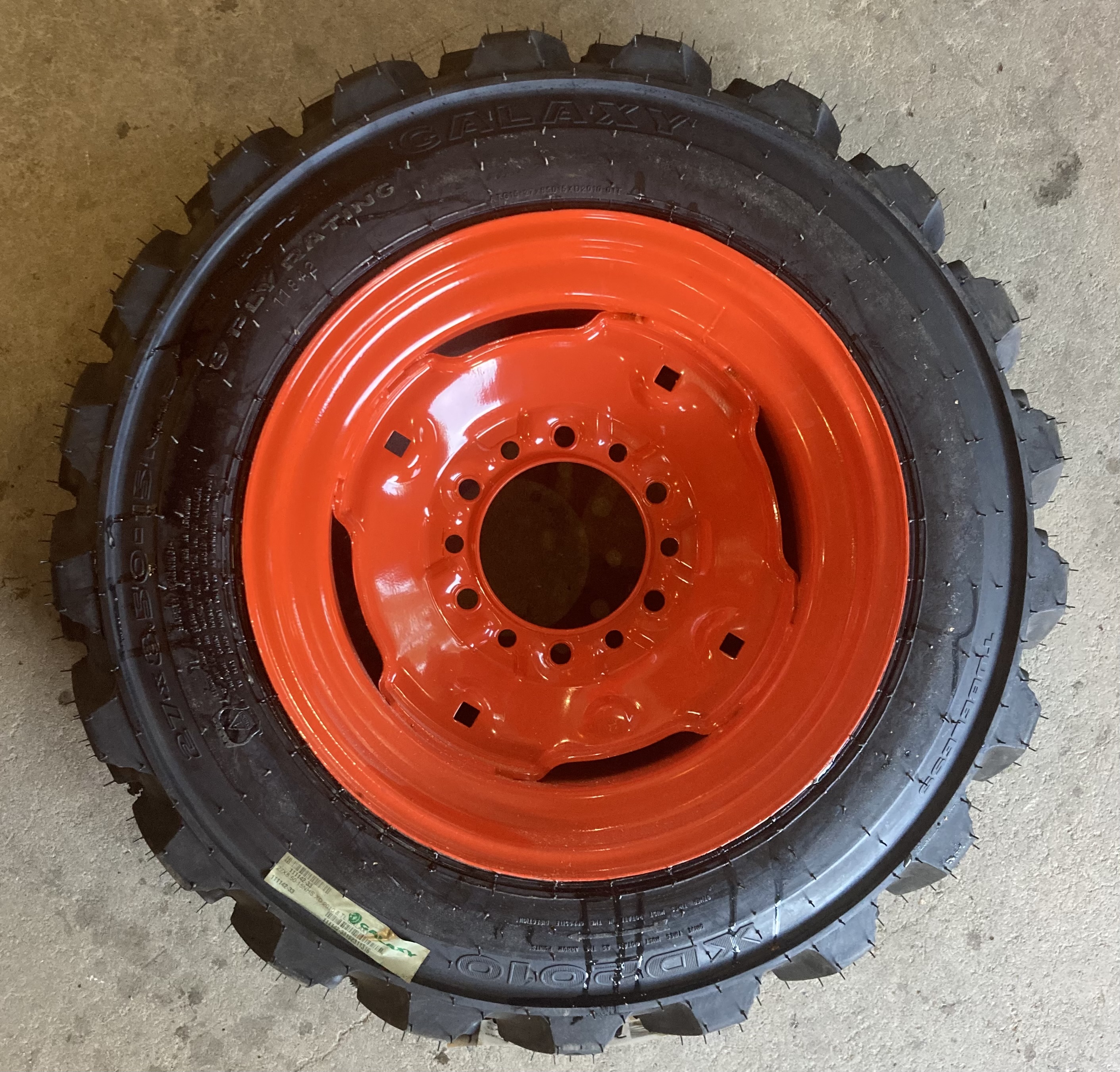 27X8.50-15 XD2010 Tires/Rims for some Kubota Tractor Fronts-8 PLY-27-8.5-15