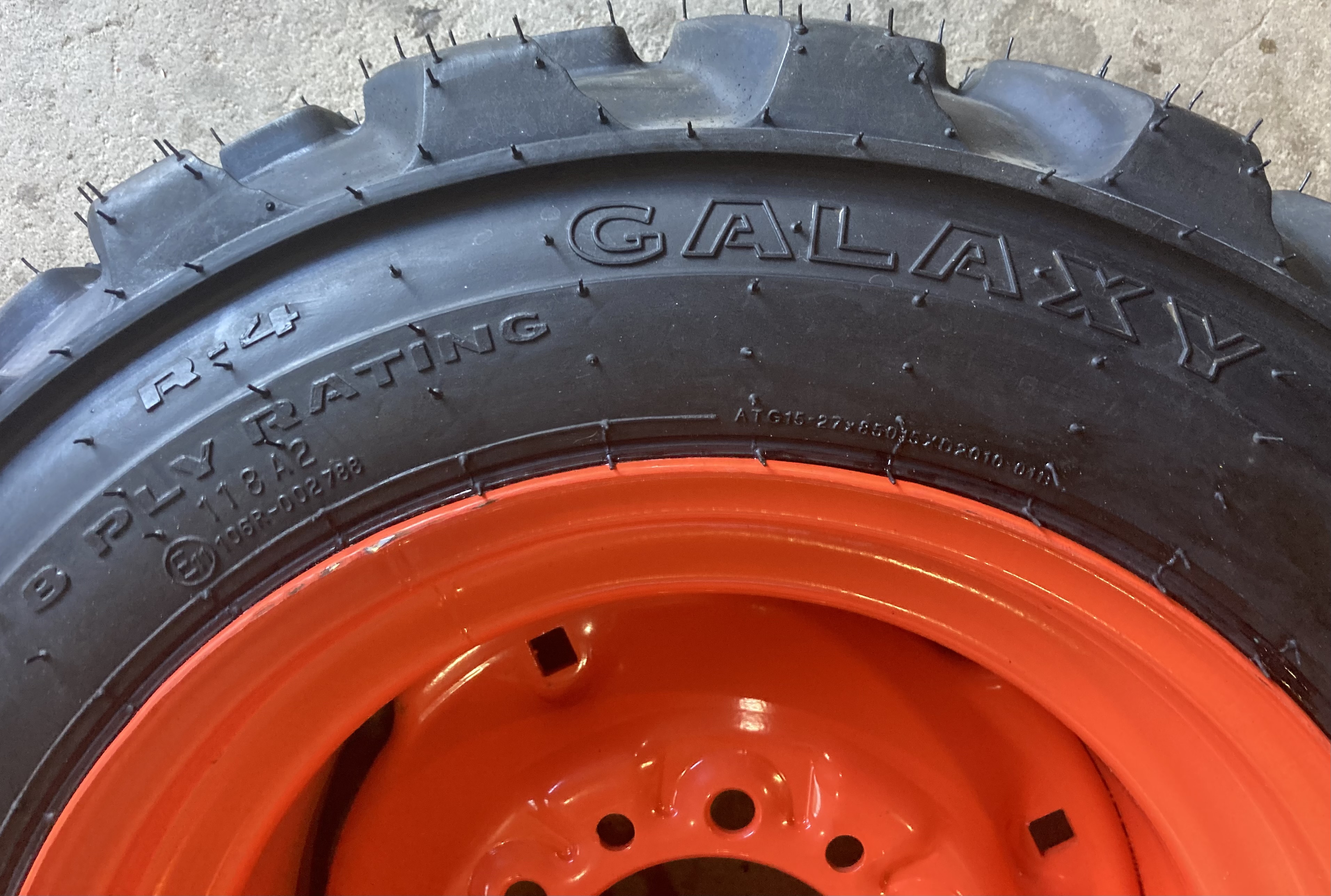 27X8.50-15 XD2010 Tires/Rims for some Kubota Tractor Fronts-8 PLY-27-8.5-15